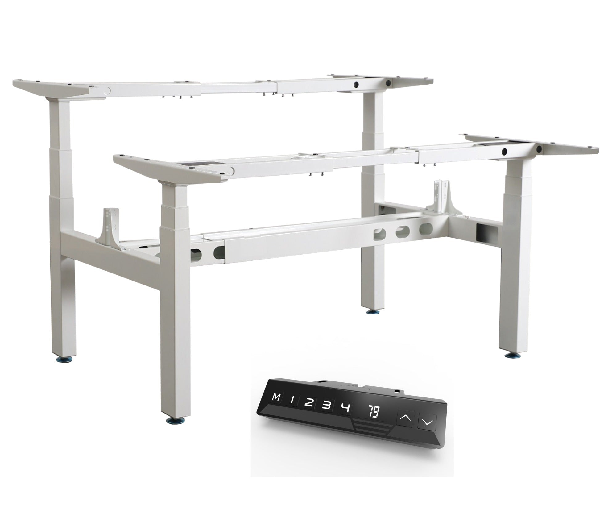 Infinity 3 Stage Leg, 4 Motor, 120kg lifting weight each desk, 4 Memory Back to Back (Frame only, screen not included)